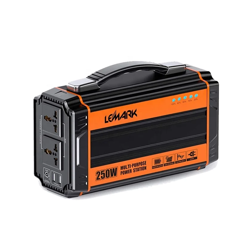 

New Model portable lithium solar generator 250W AC solar generator 110v output quick charger 3.0