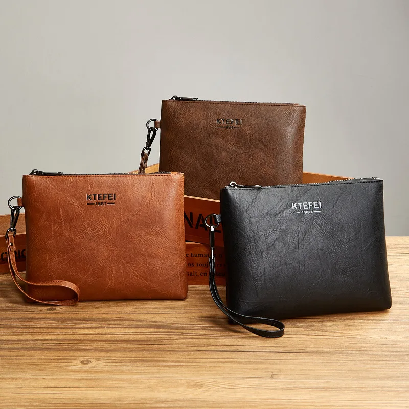 

Newest Fashion clutch bag wallets for men pu leather money bag Men's Casual Clutch Business Clutch Envelope Bag Wholesale