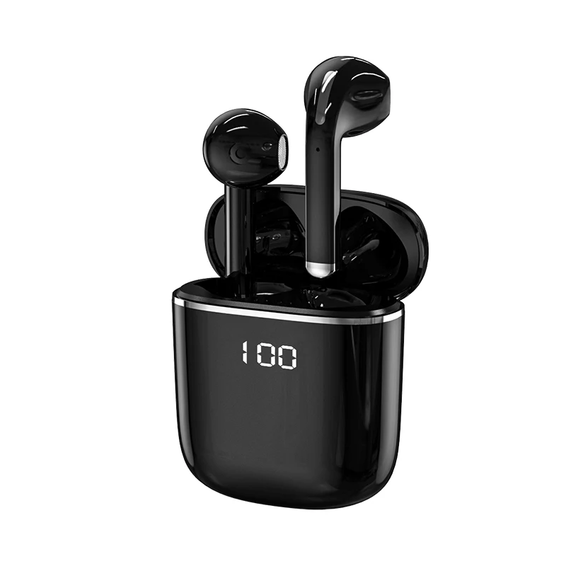

2021 Good Quality Bass Sound Wireless Earbuds 12 hours working time TWS Earbuds Blue Tooth Earphone with LED Battery Display, White/black
