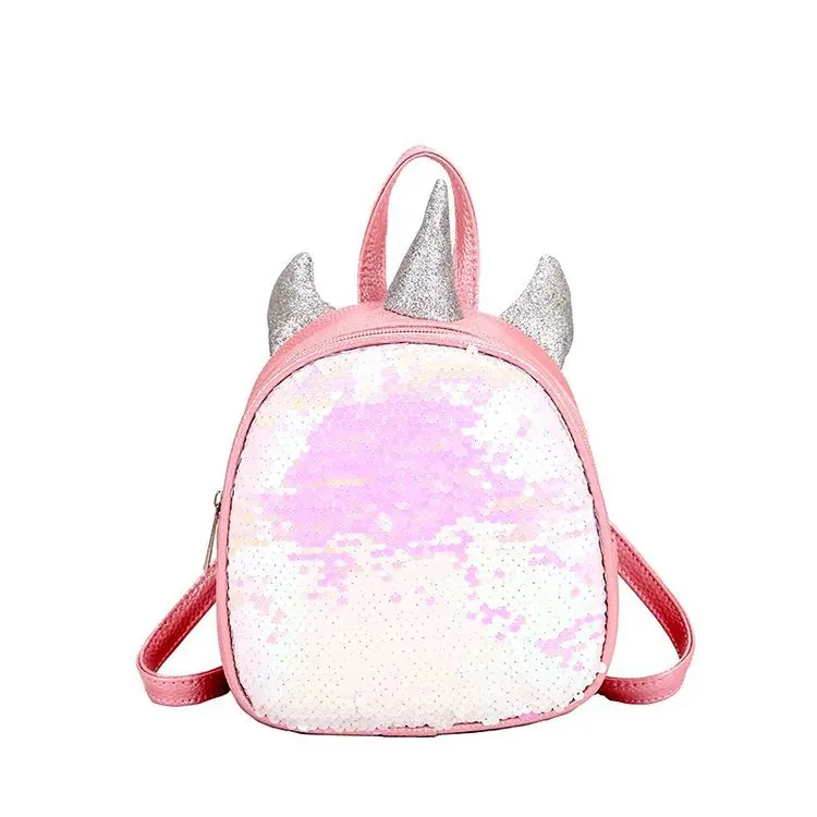 

China factory wholesale Trendy cute kids little girls fashion toddler girl sequin backpack, Many colors