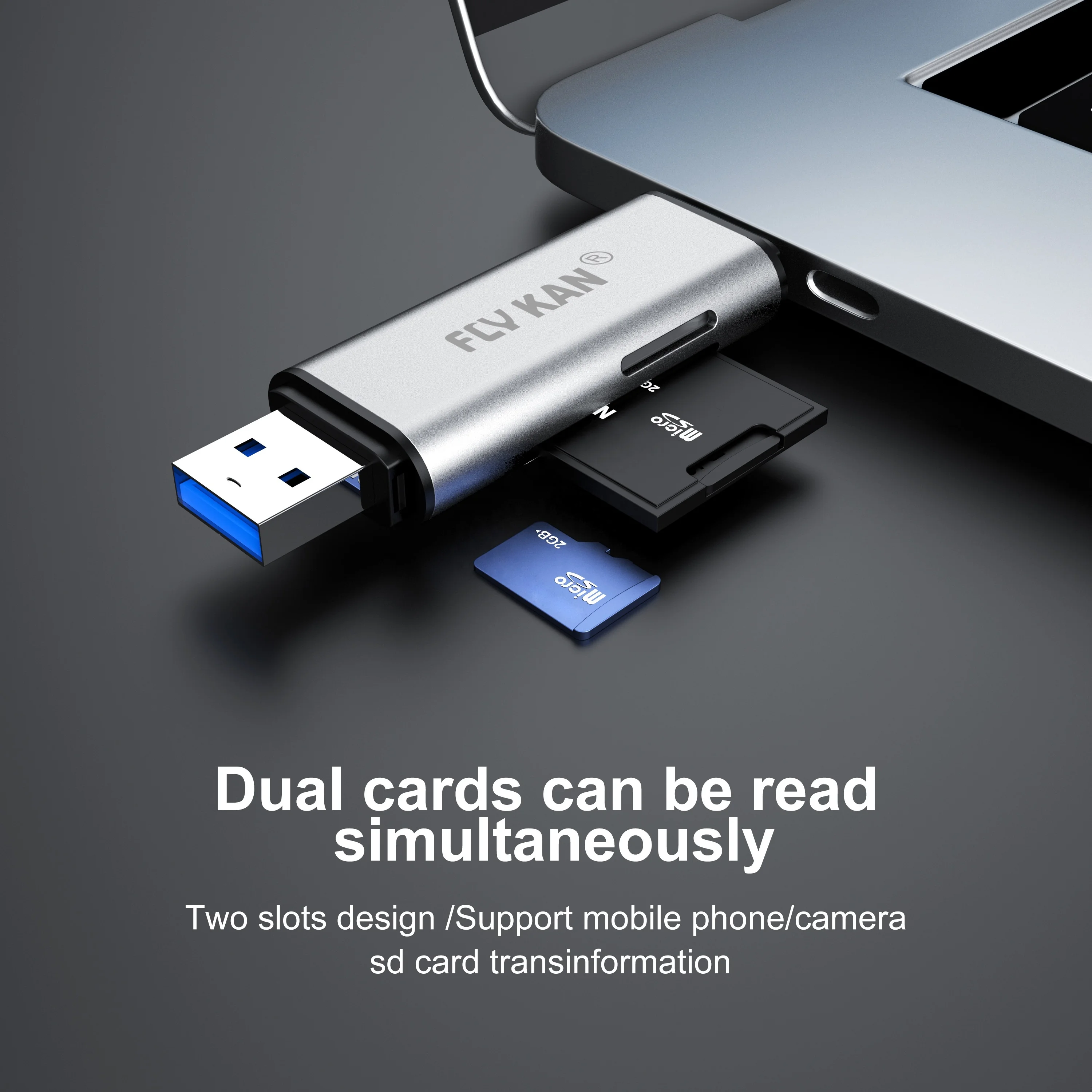U3CR09-M Dual Data Interface Card Reader / Writer (SD, MicroSD, USB Type-C G1, USB3.0 Interface) - ANKUX.COM