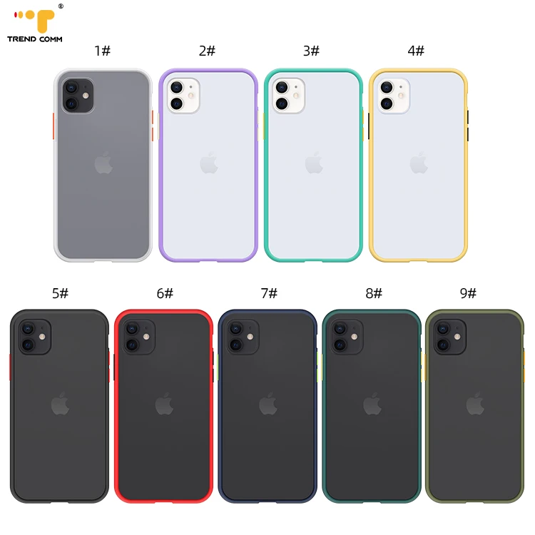 

Best Price New Frosted Transparent Clear TPU And PC Phone Case For iPhone 11 12 13