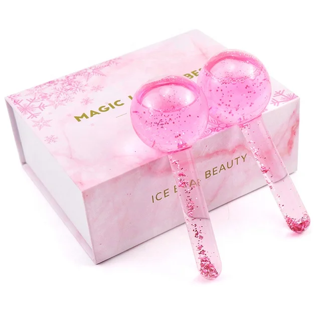 

Face Eye Ice Globe Massage Roller Reduce Puffiness Cooling Facial Ice beauty Ball Ice Globes for Face, Pink, blue, purple, yellow, white, green