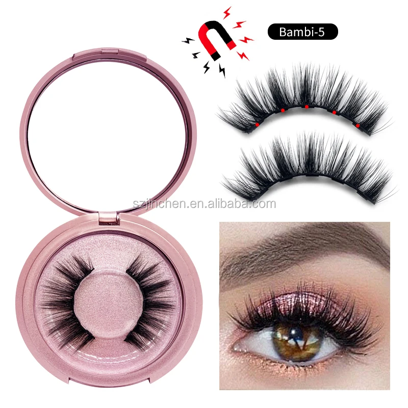 

wholesale High quality 2pairs 5 magnetics eyelashes gift box set with liquid eyeliner and tweezers