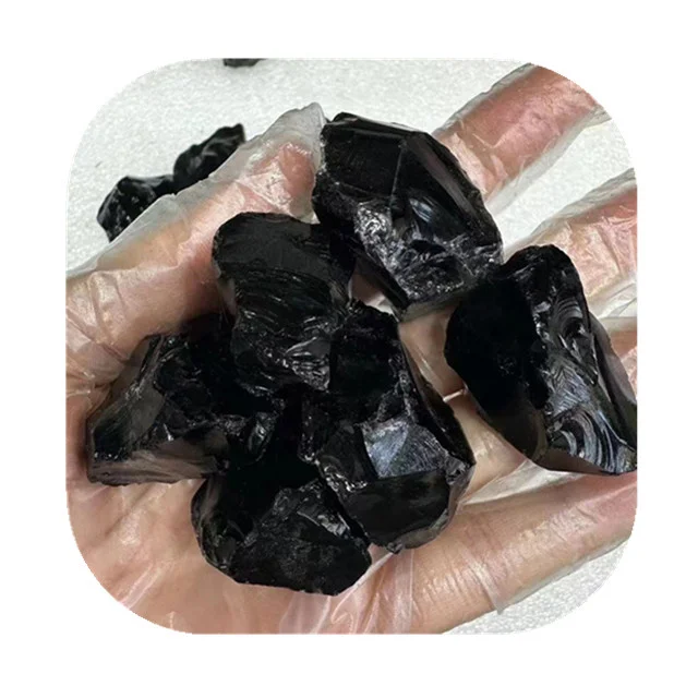 

Wholesale natural healing gemstone rough raw crystal stones obsidian rough stone for home decoration