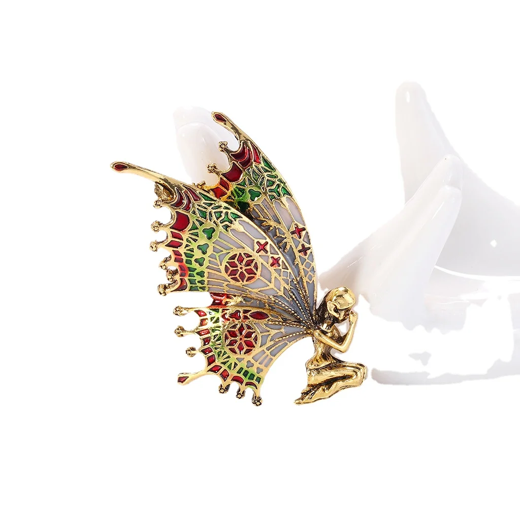 

Beautiful butterfly angel brooches for women vintage fashion design brooch pin available new arrival 2021