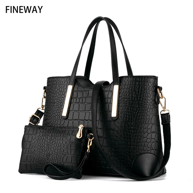 

Wholesale European And American Fashion Purses and Hand Bags for Women Black Bag Kit women leather Handbags Sets, Black, deep blue