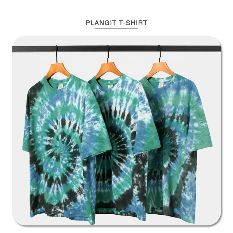 

Wholesale 2021 Fashion Streetwear 220 gsm t-shirts Men 100% Cotton Tie Dye T Shirts