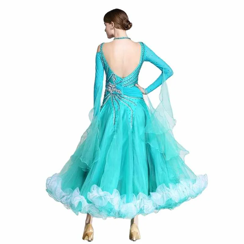 

sexy ballroom dance dress fancy girls dance stage performance dress