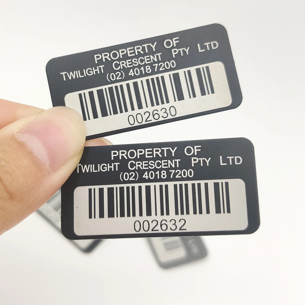 Selling Laser Engraving Metal Aluminum Serial Number Barcode Asset