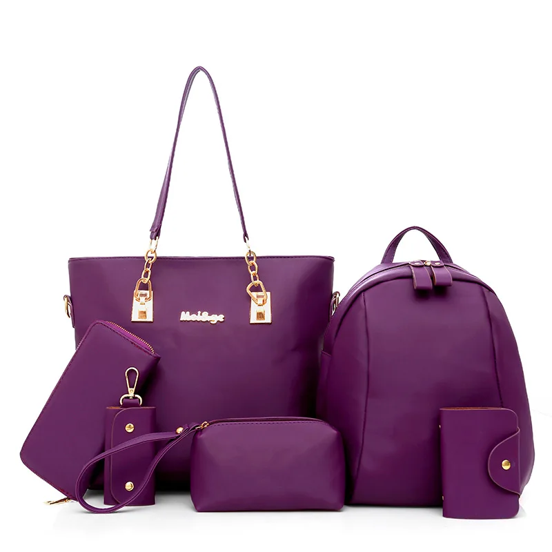 

MH3007 6pcs New Design Fashion Ladies Oxford Waterproof Hand Bags 6 Pieces Set Handbag