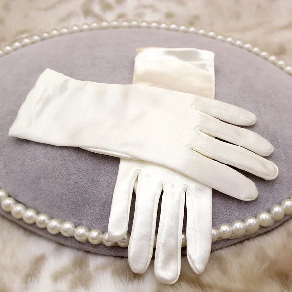 

GENYA Wholesale custom jewelry white bowknot transparent lace bride glove