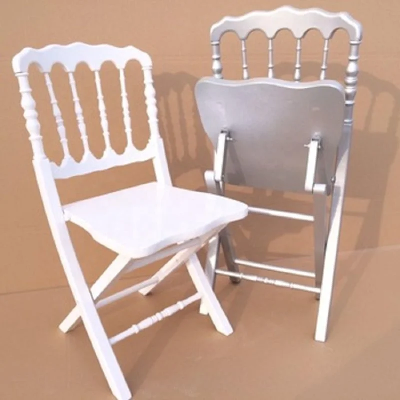 Modern Cheap White Napoleon Chair Wooden Wedding Folding