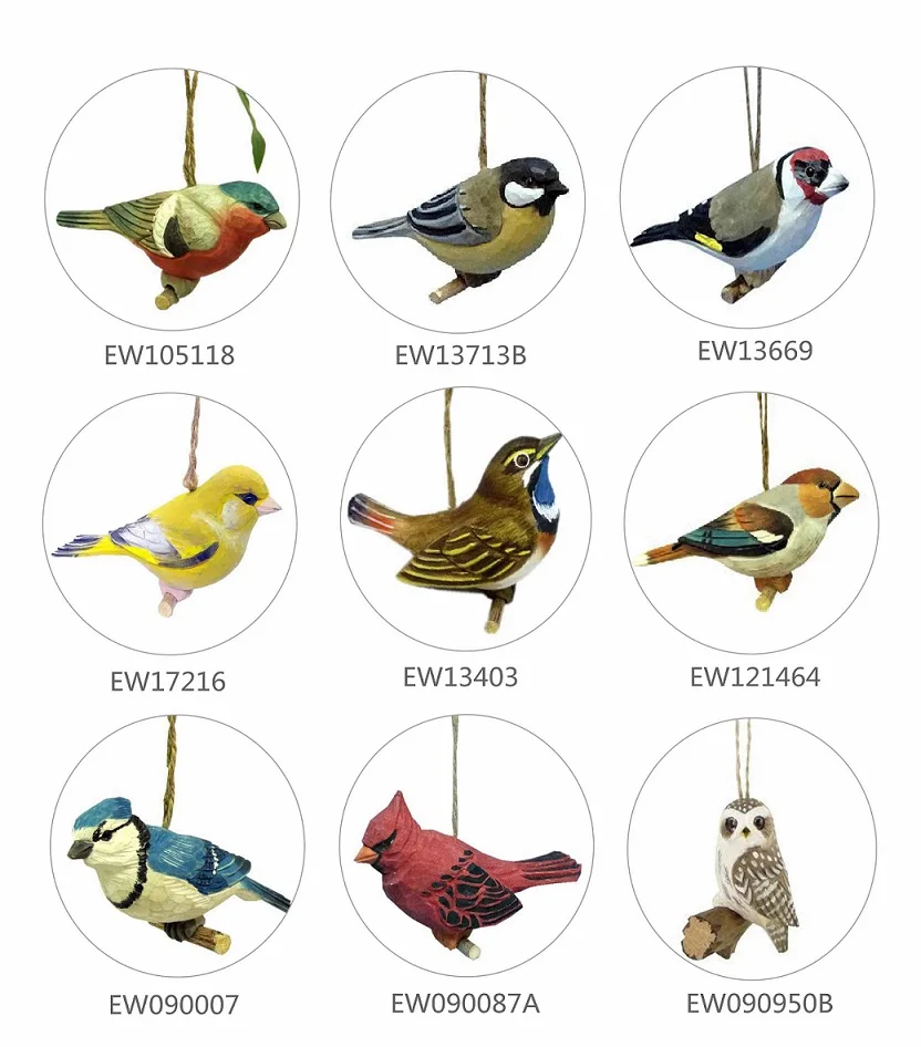 wooden bird decorations wood carving birds