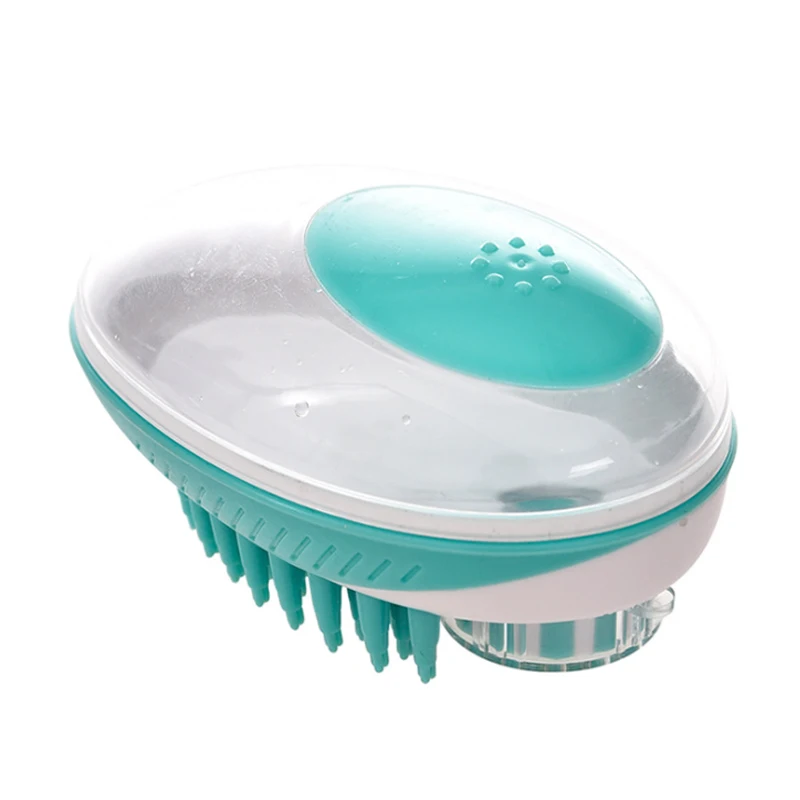 

Dog Bath Brush Comb Silicone Pet SPA Shampoo Massage Brush Shower Hair Removal Comb For Dogs Cats Pet Cleaning Grooming Tool, Blue,green