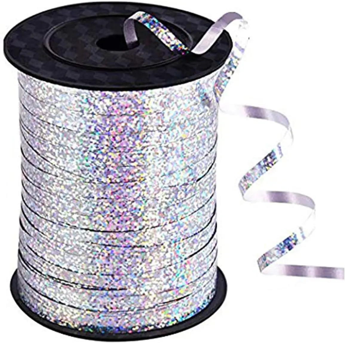 

100Yards Silver Ribbon Curling Birthday Party Craft Florist Flowers Balloon String Shiny Metallic Roll Wrapping Ribbon