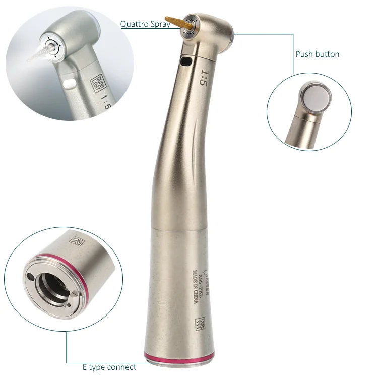 

Fiber Optic Ti Max X95L Quattro Spray Increasing speed 1:5 dental handpiece 1:5 Contra Angle