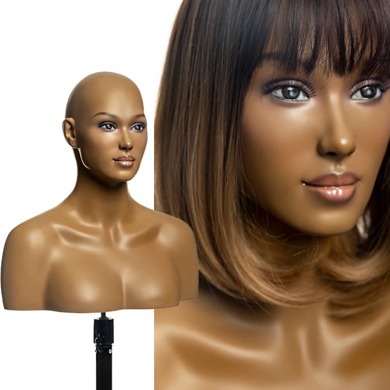 

JESSICA Fashion Mannequin Head with Makeup Face Realistic Popular Wig Display Female Mannequins Head Stand
