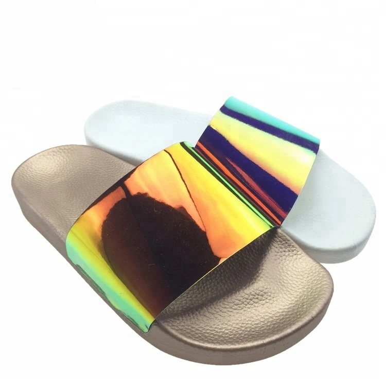 

slide sandal custom logo slippers women for wholesale, As picture