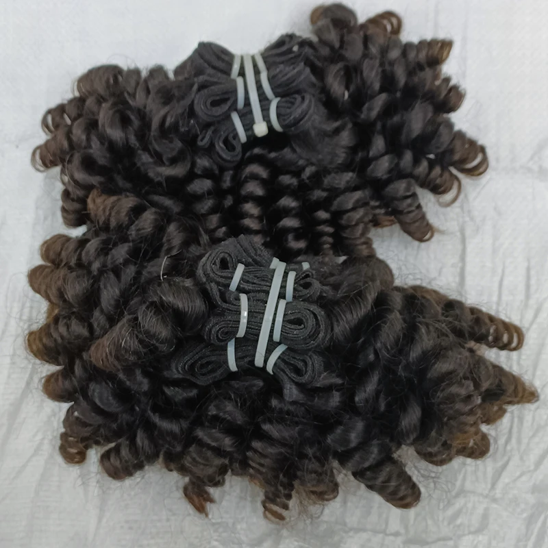 

LetsFly Wholesale Afro Kinky Curly 20pcs/lot New Arrival Brazilian Remy Human Hair Weft Wholesales Cheap Hair Free Shipping