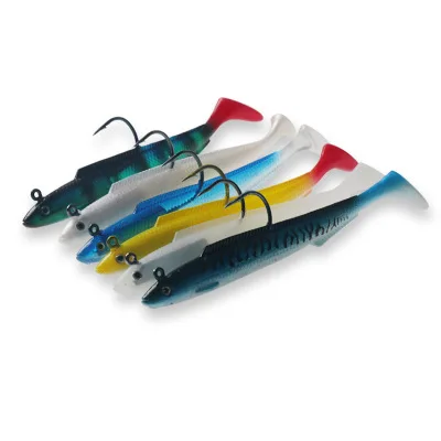 

15cm 30g T Shape Tail Lead Hook Soft Fishing Bait, 6 colors
