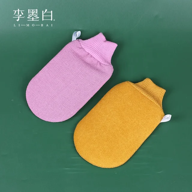 

korean Deep Cleaning Cotton Efficiently Bath Mitt skin viscose Exfoliating Gloves Hammam Glove Body Scrub Glove, Customized color