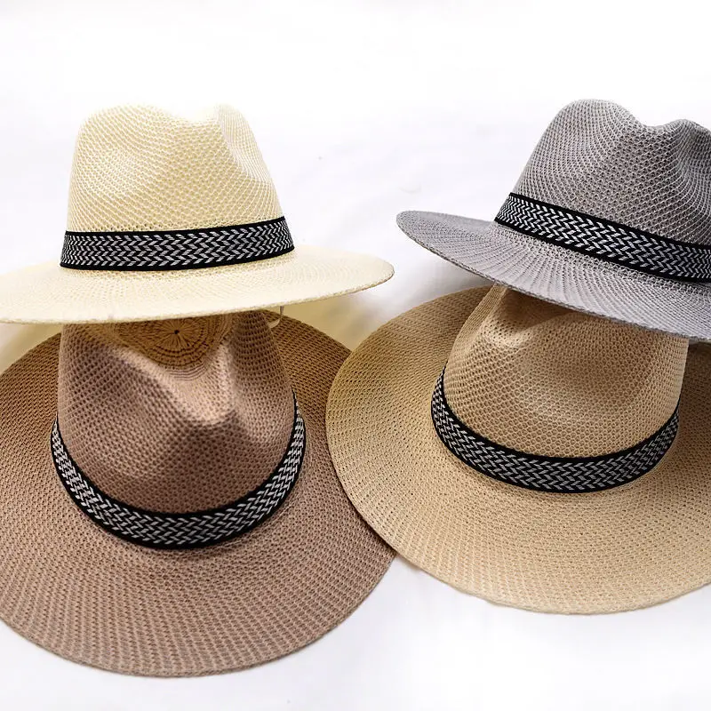 

Farmer straw hat one piece summer outdoor men sunscreen visor hat breathable cool fishing chinese straw hats