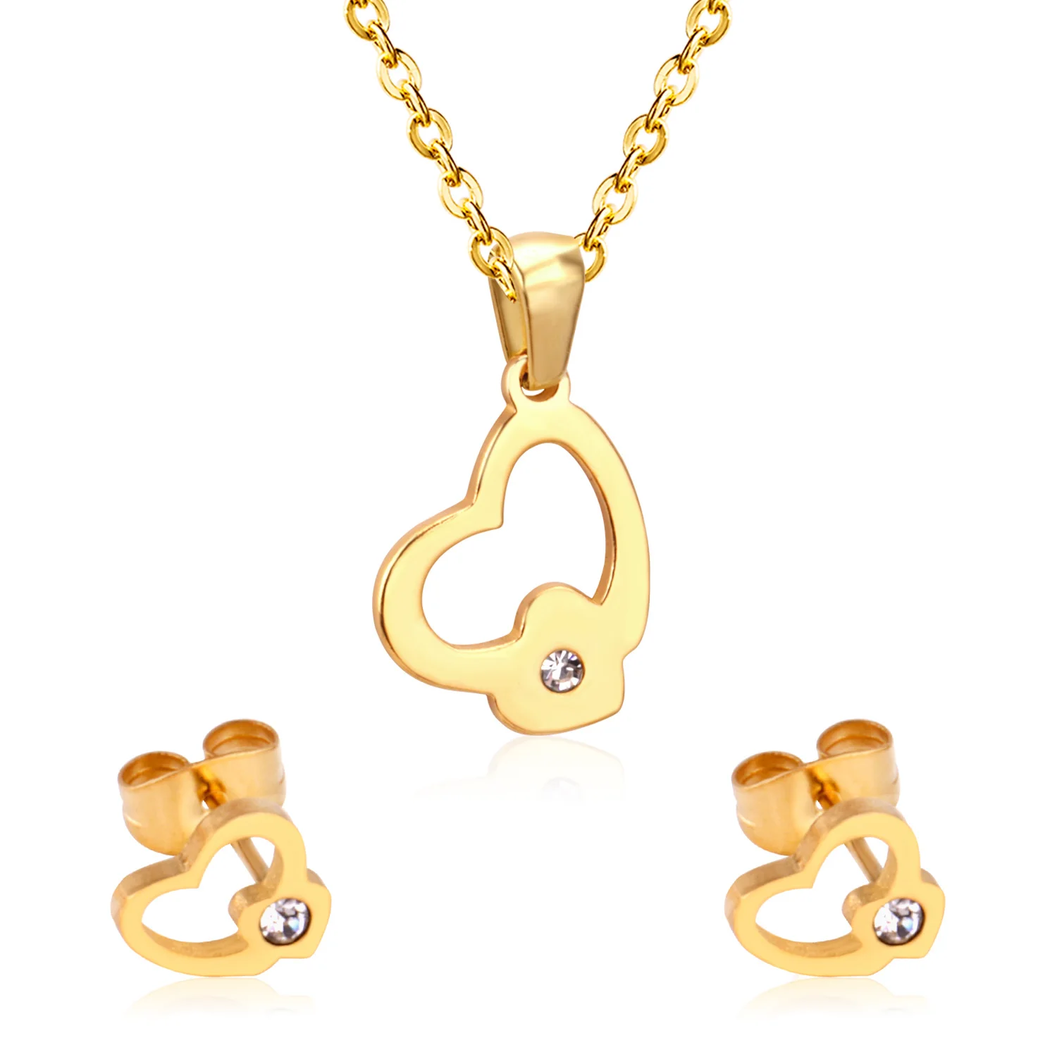 

Wedding Jewelry Set Gold Jewelry Sets Jewellery Type and Zircon Main Stone Necklace