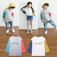 

Print One Long Sleeve T Shirts Solid Color Wholesale Warm Kids T Shirts