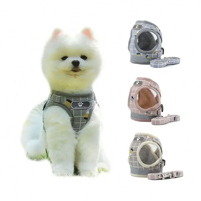 

Personalised Custom Logo Dog Harness Leather Reduce The Burden Design