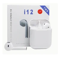 

Top Sale i12 TWS Hifi Bass Bluetooths V5.0 Earphones with Touch Control, Mini wireless earbuds with POP-UP Window