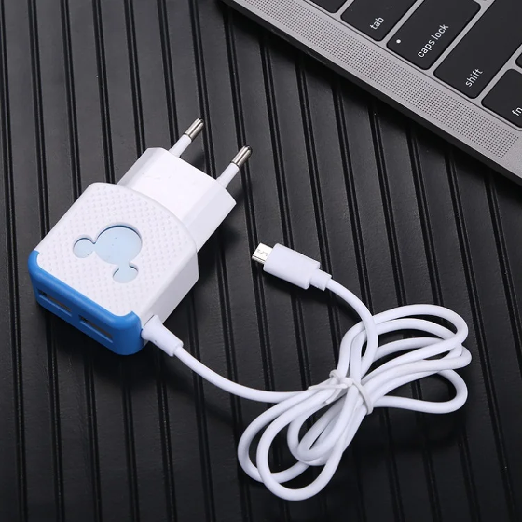 

amazon 2021 most selled products accessories 5V/1A dual usb charger adapter mobile led mobile phone charger with data cable