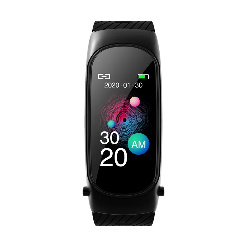 

2021 new waterproof ear pod watch wrist bt earphone two in one smart ai voice control sport waterproof watch