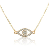 

Wholesale 18k Gold Plated Evil Eye Pendant Necklace Women