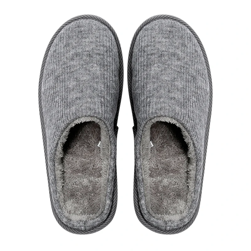
Top quality Unisex pure colored wool massage slippers indoor shoes 