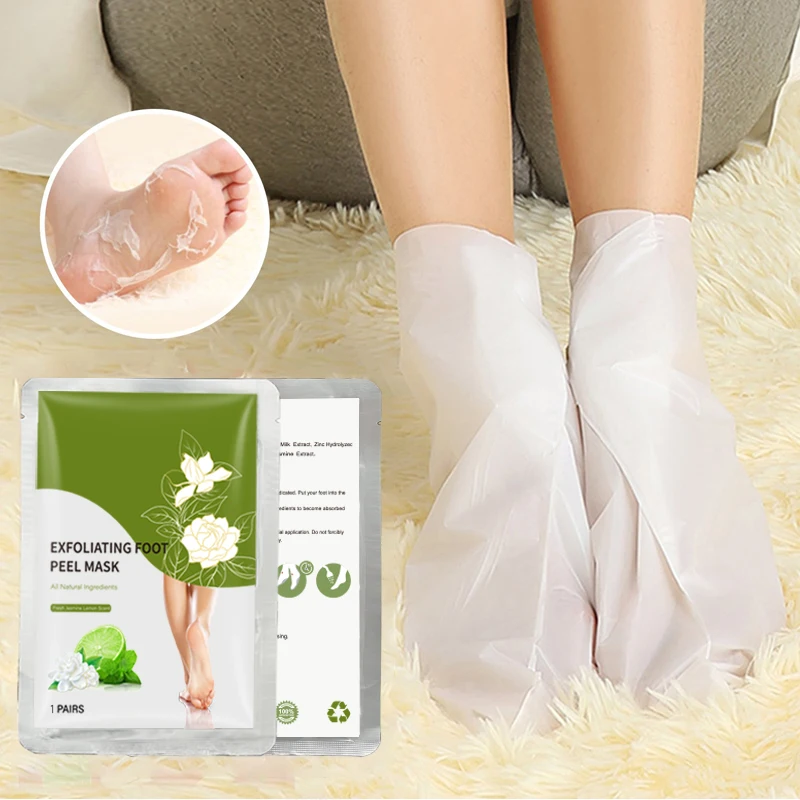 

Wholesale Organic Peeling Exfoliating Foot Mask Feet Mask Remove Dead Skin Cuticles Heel Foot Care Pedicure Socks