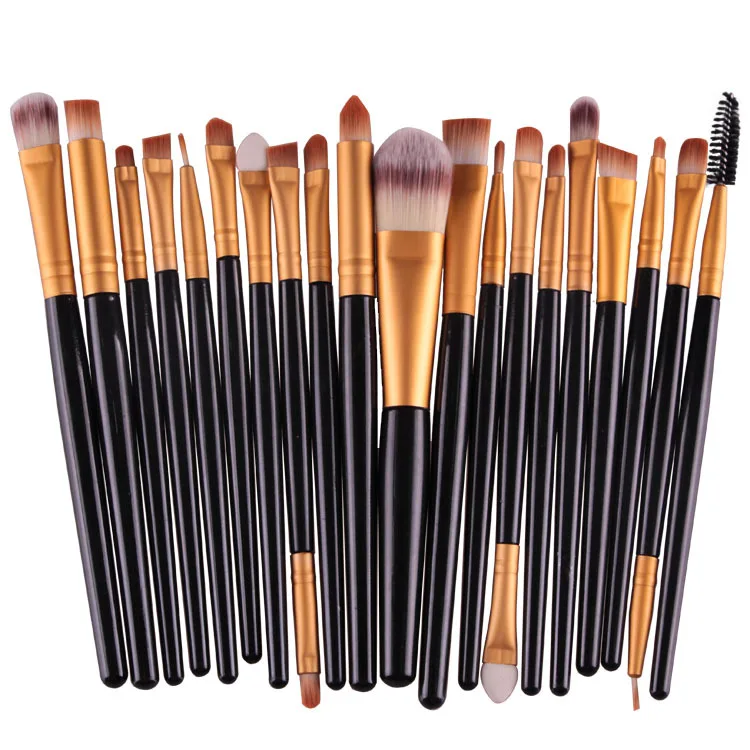 

20pcs White/Rose Gold Professional Makeup Sets Women Make up Brush kit, As picture