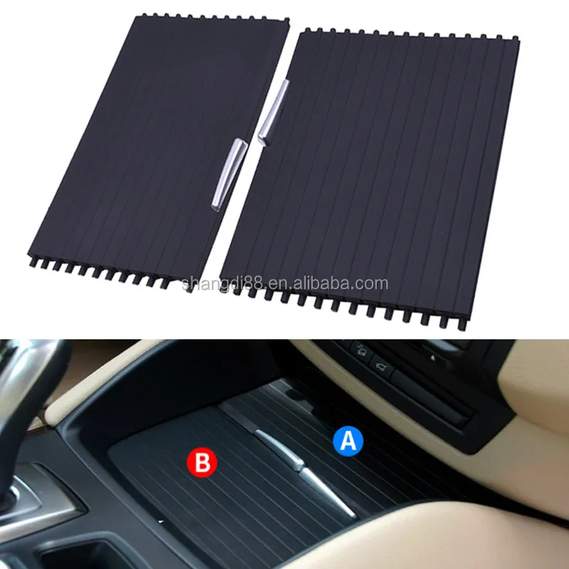 Car Interior Console Water Drink Cup Holder Tray Rolling Cover