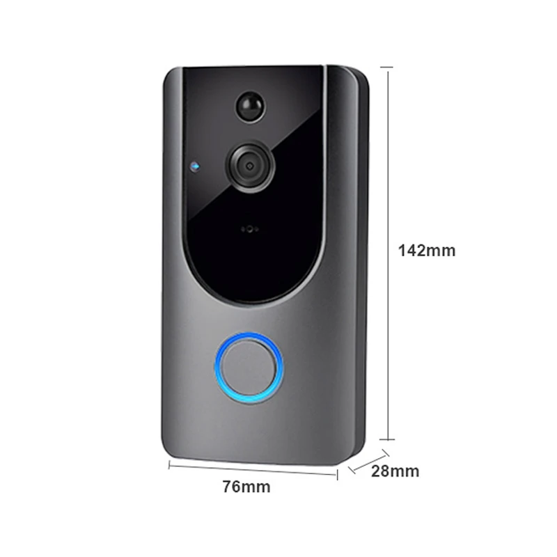 
A tuya smart life APP remote control full HD 1080P WiFi smart home video doorbell with wireless chime optional 