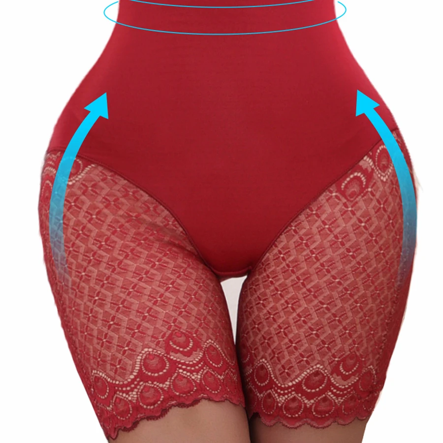 

Fast delivery 2020 lace butt lifter leggings women's sexy underwear thong panties, Black, skin, red