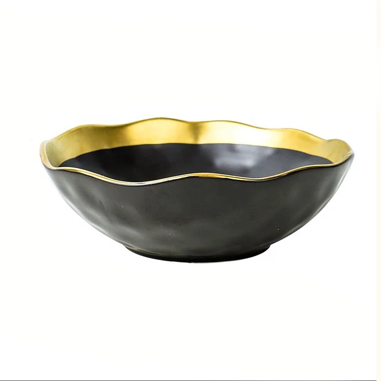 

European Style Porcelain Dinnerware Set Royal Gold Ware Dinnerware Set Modern Bowl