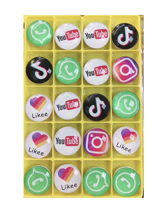 

custom logo youtube tik tok likee phone logo mobile phone stand grip, Customized color