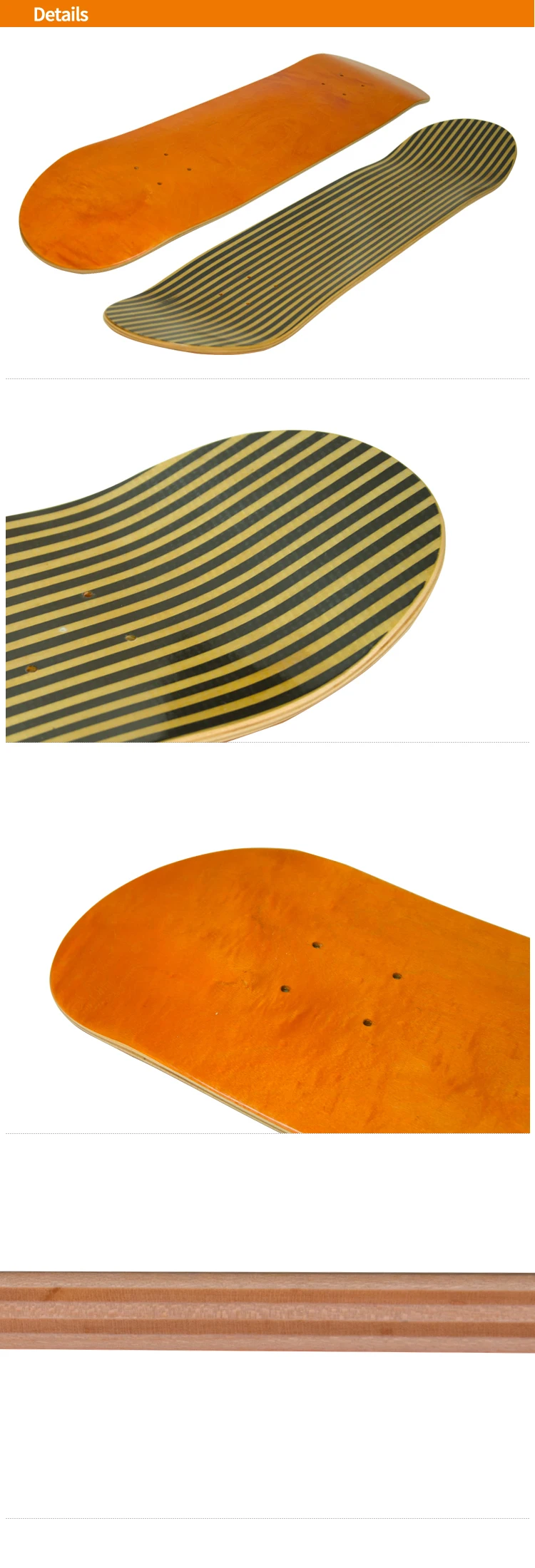 Wholesale Lot Uk Hard Rock Maple Blank Fiber Carbon Skateboard Deck