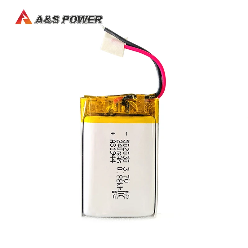 
UL CB KC Rechargeable li-ion lipo 502030 3.7V 250mAh Lithium Polymer Battery For IOT device/bluetooth earphone 