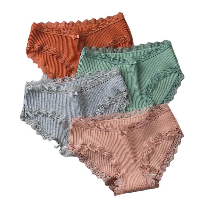 

Women Comfortable Underwears Sexy Middle-Waisted Underpants