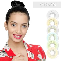 

Freshgo ocean series wholesale natural looking hazel green colored contacts sparkle eye contact lenses