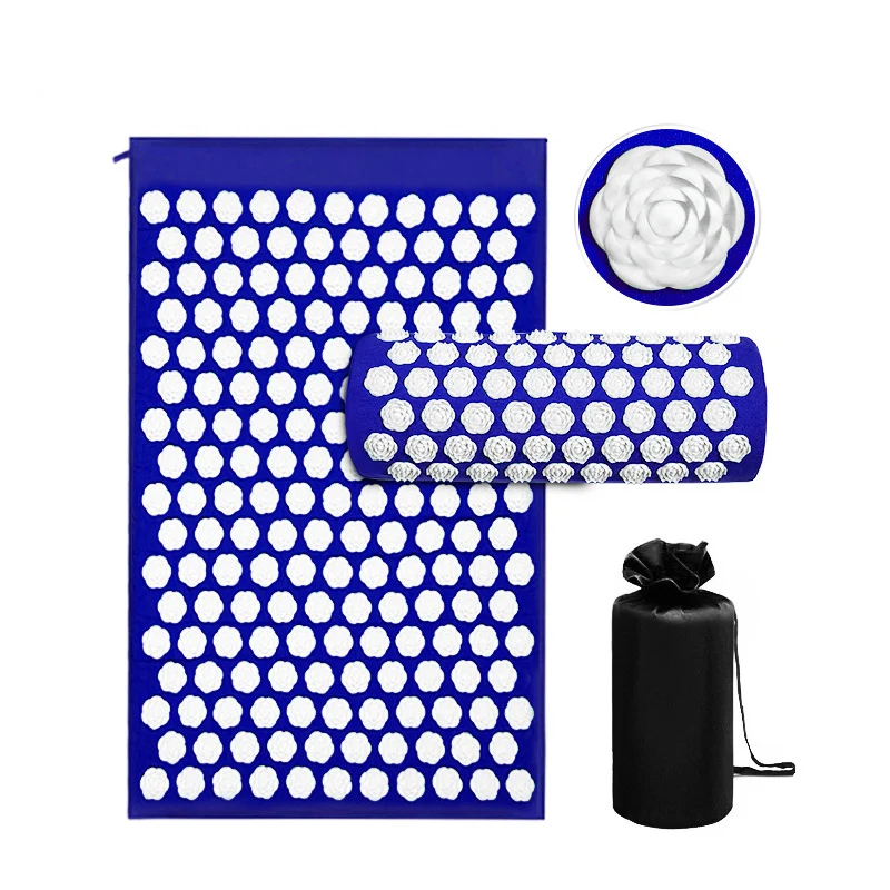 

Natural Neck Foot Anti-stress Massage Yoga Nail Acupuncture Mat, Black,green,blue,purple,gray