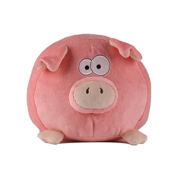 stuffed pink pig dog toy