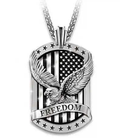 

New punk American fashion eagle necklace men and women