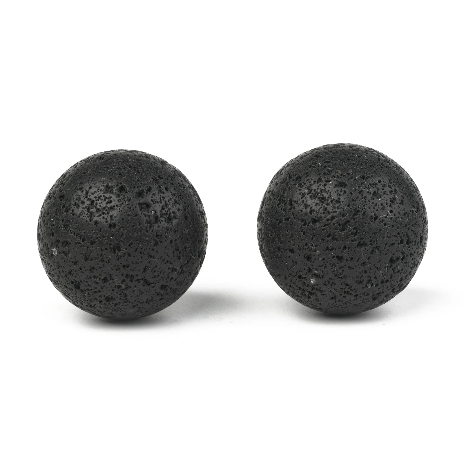 

PandaHall 40 mm No Hole Round Natural Lava Rock Beads